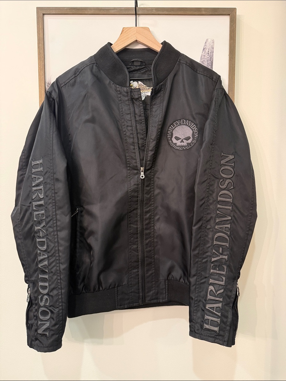 ๐๐ค๐ Harley-Davidson Willie G Skull Bomber Motorcycle Jacket - Picture 13 of 13